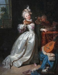 Scene Galante Dans Un Interieur