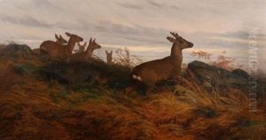 Harde De Chevreuils by August Friedrich Albrecht Schenck