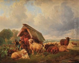 Le Repas Du Berger by August Friedrich Albrecht Schenck