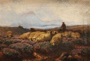 Berger Et Son Troupeau by August Friedrich Albrecht Schenck