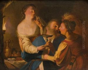 Interior Scene by Petrus van Schendel