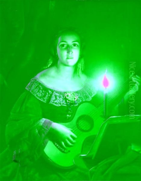 A Guitar Playing Girl In Clair Obscur - view 1
