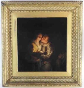 Candlelit Embrace by Petrus van Schendel