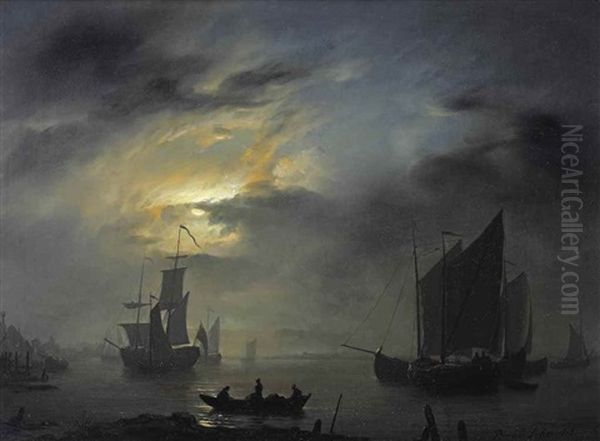 Marine Scene At Night - view 1