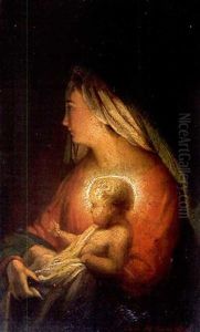 Madonna Mit Kind Bei Nacht