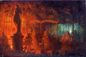 Soiree De Feux De Bengale Au Vaux-hall, Parc De Bruxelles (study)