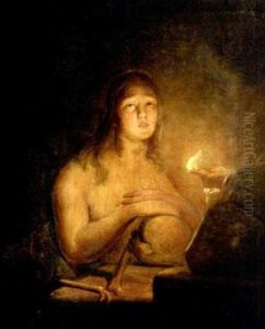 Die Bluhende Maria Magdalena Mit Totenschadel Bei Kerzenlicht Die Bluhende Maria Magdalena Mit Totenschadel Bei Kerzenlicht