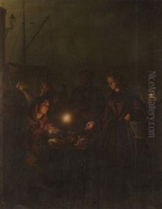 Market At Night, Amsterdam by Petrus van Schendel