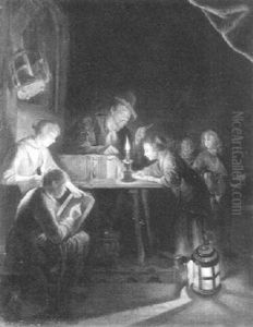 Die Abendschule by Petrus van Schendel