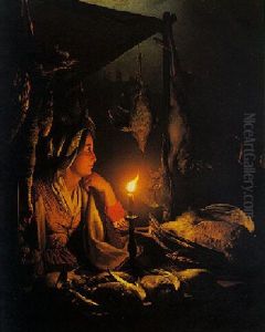 The Game Stall by Petrus van Schendel