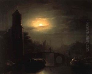 Stad Bij Maanlicht