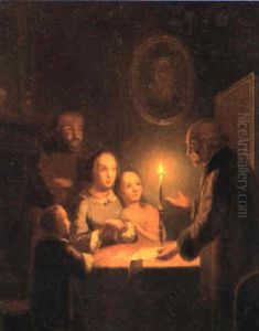 Die Abendliche Nachricht by Petrus van Schendel