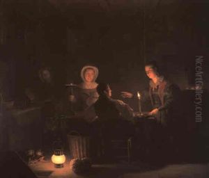 Candlelit Interior With Figures Candlelit Interior With Figures