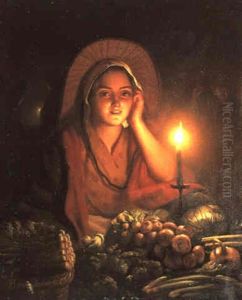 La Marchande De Legumes by Petrus van Schendel