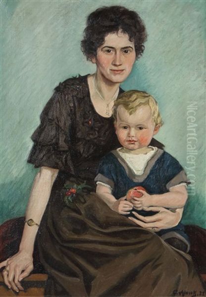 Frau Deibele Mit Sohn - view 1