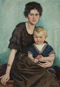 Frau Deibele Mit Sohn