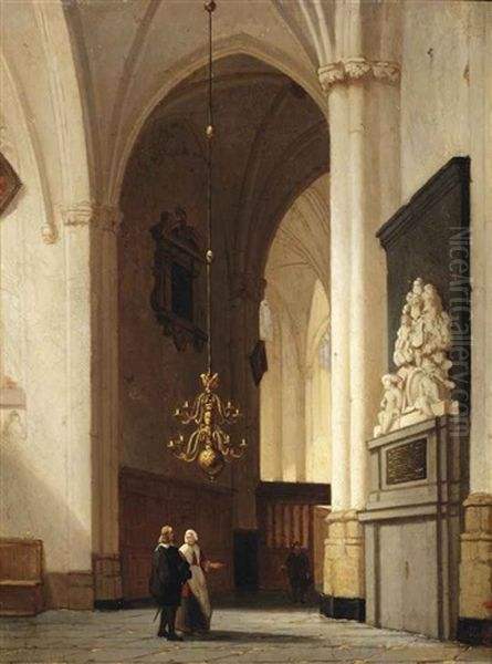 Figures In A Church Interior - view 1