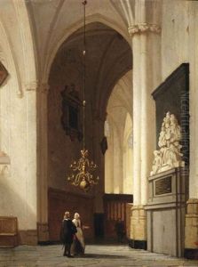 Figures In A Church Interior Figures In A Church Interior