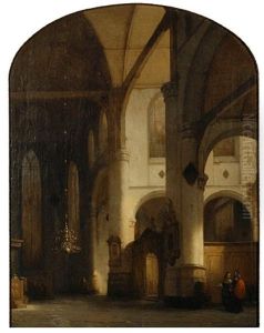 Interior Of Sint Janskerk Church In Gouda by Jan Jacob Schenkel
