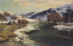 Schneeschmelze Im Engadin - Vorfruhling