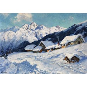 Bei Ober-alpina. St. Moritz by Jacques Matthias Schenker