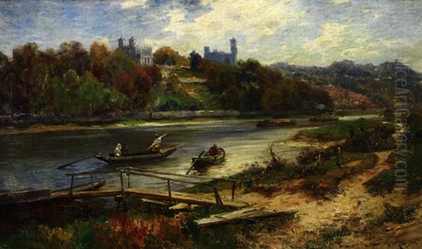 Flusslandschaft Mit Burgen - view 1