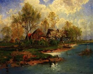 Fruhlingslandschaft by Jacques Matthias Schenker