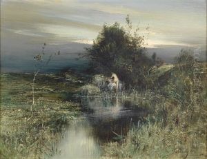 Nymphe In Landschaft