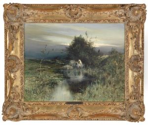 Nymphe In Landschaft