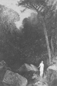 Waldlandschaft Mit Badender by Hans Friedrich Emanuel Van Schennis