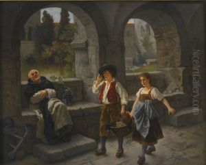 Ein Geschenk Fur Den Herrn Prior Nach C. Becker by Louis Scherf