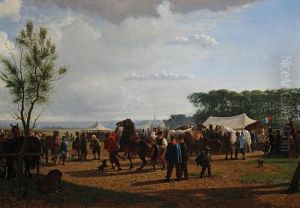 The Horse Fair by Cornelis Albert Johannes Schermer