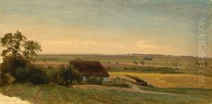 Weite Landschaft Mit Bauernhaus