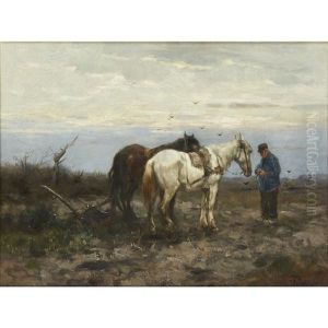 A Rest In Ploughing by Johan Frederik Cornelis Scherrewitz
