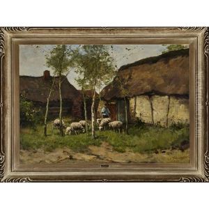 Farmer Setting Out To Pasture by Johan Frederik Cornelis Scherrewitz