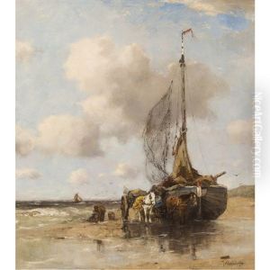 Unloading On The Shore Schveningen Unloading On The Shore Schveningen