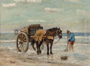 Kelp Gathering by Johan Frederik Cornelis Scherrewitz