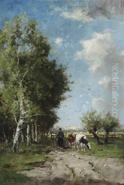 Herding The Cows On A Sunny Day - view 1
