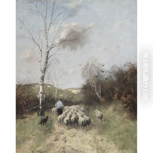 Homeward With The Flock by Johan Frederik Cornelis Scherrewitz