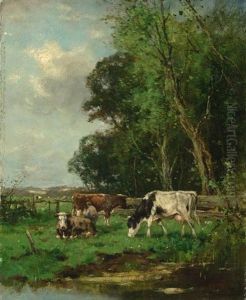 Cattle By A Stream Cattle By A Stream