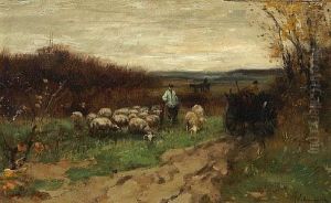 Collecting The Flock by Johan Frederik Cornelis Scherrewitz