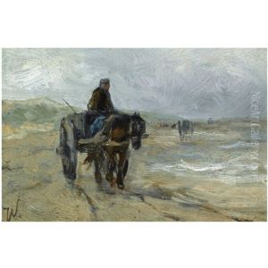 A Shell Fisher On The Beach by Johan Frederik Cornelis Scherrewitz
