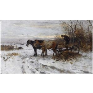 Unloading The Cart by Johan Frederik Cornelis Scherrewitz