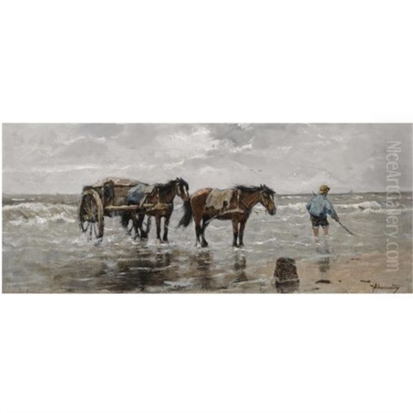 Shell Fishers On The Beach - view 1