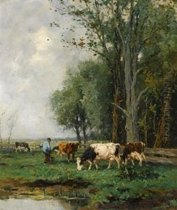 Milking Time by Johan Frederik Cornelis Scherrewitz