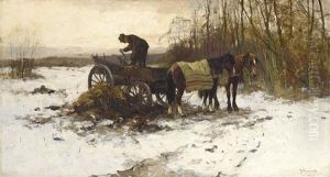 Unloading The Cart by Johan Frederik Cornelis Scherrewitz