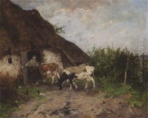 At The Stable by Johan Frederik Cornelis Scherrewitz