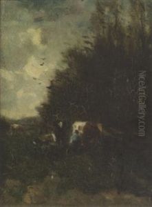 Milking Time by Johan Frederik Cornelis Scherrewitz