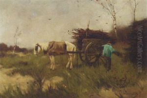 A Woodcutter At Work by Johan Frederik Cornelis Scherrewitz