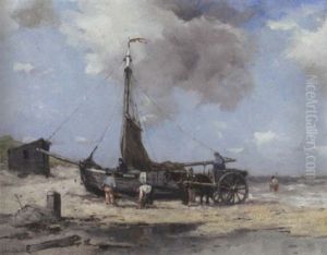 Gathering The Nets by Johan Frederik Cornelis Scherrewitz